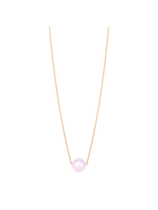 14k Rose Gold Pearl Solitaire Necklace - Whitestone Jewellery