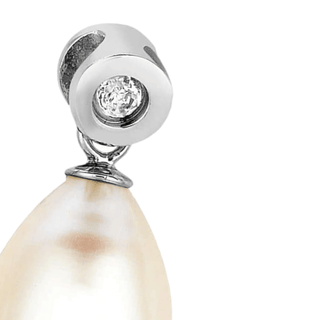 Sterling silver pearl shaped earrings 