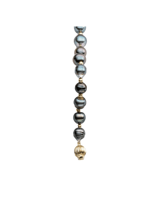 18K Tahitian Black Semi-baroque Pearl Bracelet - Whitestone Jewellery
