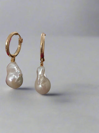 9ct Hoop Drop  Earrings