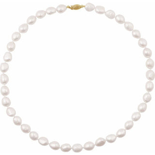 14K Yellow Baroque Pearl Necklace