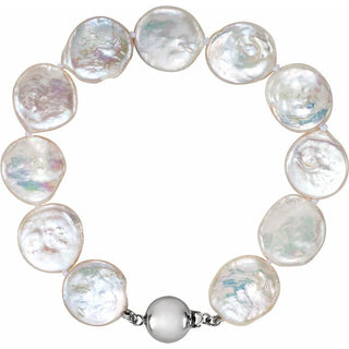 14K Pearl Coin Bracelet