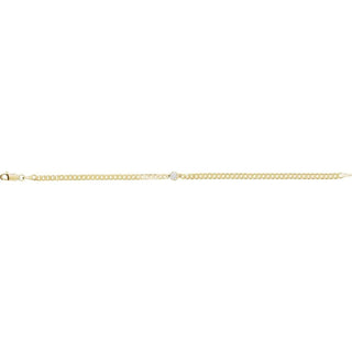 14K Yellow 1/5CTW Natural Diamond Link Bracelet