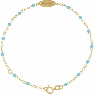 Engravable Bead Station Bracelet