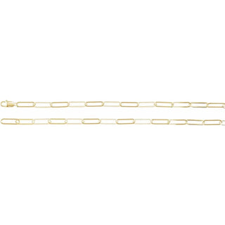 14K yellow 6.2mm Paper-Clip Style Chain