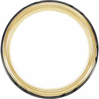 Tungsten ring on a white background