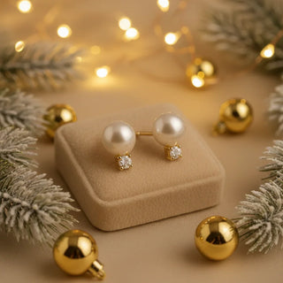 Akoya Pearl earrings with Diamond