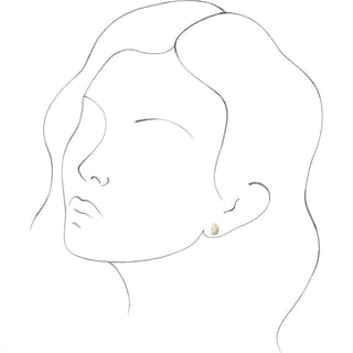 Pearl Crescent Moon Earrings