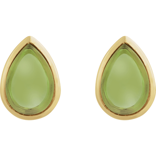 Natural Peridot Pear-shaped Earrings