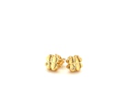 Four Leaf clover gold Earrings with diamonds