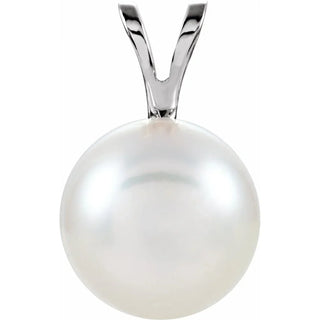 14K White Cultured Akoya Pendant