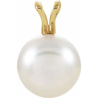 14K White Cultured Akoya Pendant