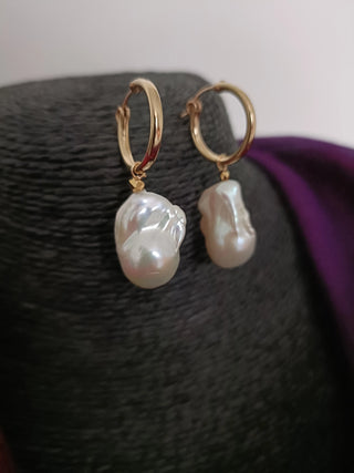 9ct Hoop Drop  Earrings