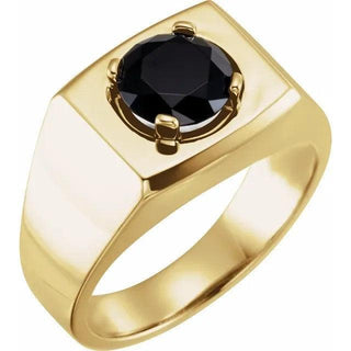 Solitaire Black Onyx Ring - Whitestone Jewellery