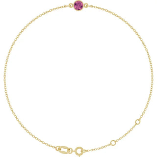 14K Yellow Natural Blue Sapphire Bezel set Solitaire Bracelet