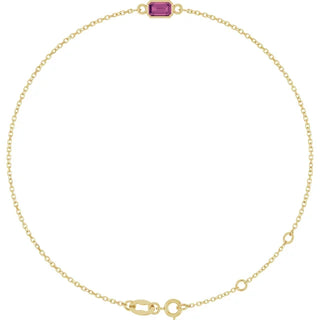 14K Yellow Natural Blue Sapphire Bezel set Solitaire Bracelet