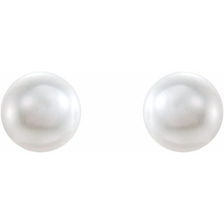 14K White Akoya Pearl Studs