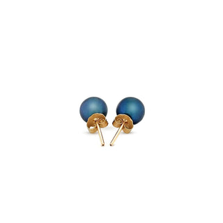 7.0mm Black Cultured Pearl Stud Earrings - Whitestone Jewellery