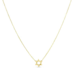 14k Yellow Gold Star of David Necklace - Whitestone Jewellery