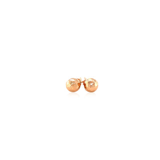 Faceted Gold Stud Earrings 