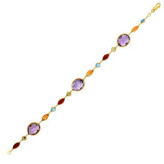 Multi Gemstone Gold Bracelet 