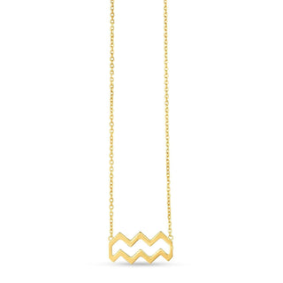 14K Yellow Gold Aquarius Necklace - Whitestone Jewellery