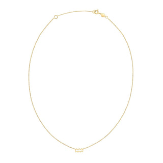 14K Yellow Gold Aquarius Necklace - Whitestone Jewellery