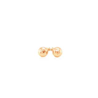 Rose Gold Faceted Stud Earrings 