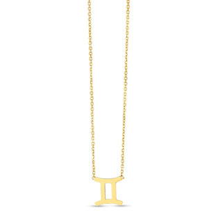 14K Yellow Gold Gemini Necklace - Whitestone Jewellery