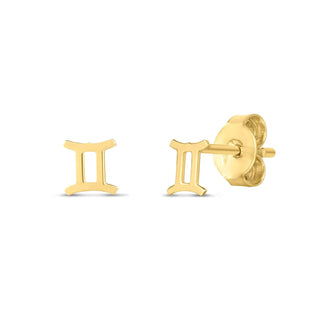 14K Yellow Gold Gemini Stud Earrings - Whitestone Jewellery