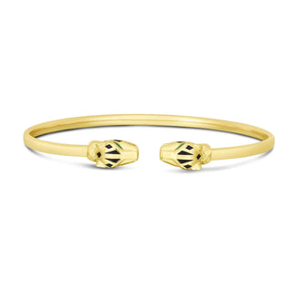 14k Yellow Gold Panther Bangle - Whitestone Jewellery