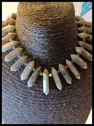 Amina Statement Gemstone Necklace - Whitestone Jewellery
