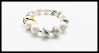 Howlite Charm Bead Bracelet - Whitestone Jewellery
