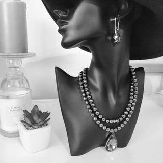 Ophelia Hematite Pendant Necklace Set - Whitestone Jewellery